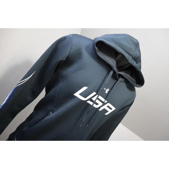 Under Armour Hoodie ColdGear USA America Athletic Jacket Womens Sz Medium - Picture 4 of 10